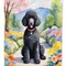Edge Collections - 28" X 40" - Black - Poodle Large Porch Spring Path Flag - 1 Piece